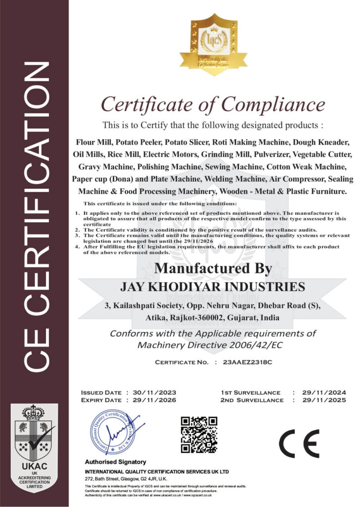 Certificate of Compliance Dharti India