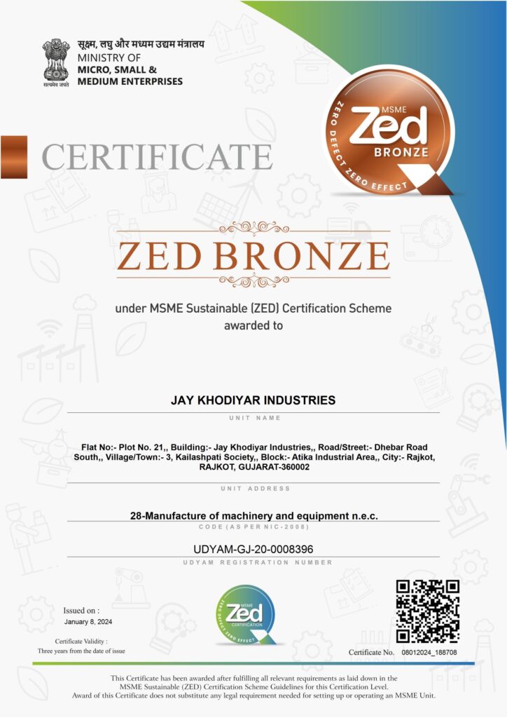 Zed Bronze Certificate Dharti India